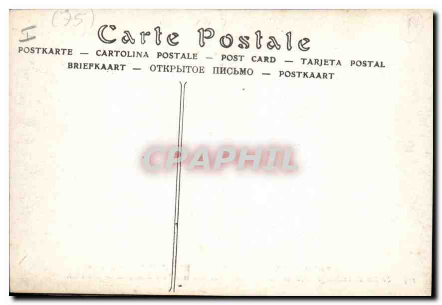 CPA Paris la Grande Crue de la Seine Janvier 1910 Service de Bachotage de la Rue de Lille pour le ra — Verso