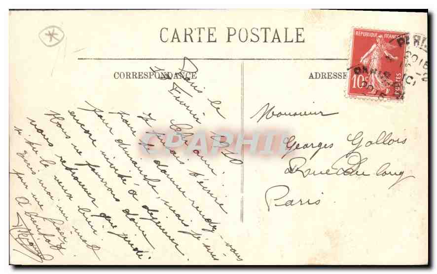 CPA Inondations de Paris Janvier 1910 Pont d'Arcole  — Rückseite