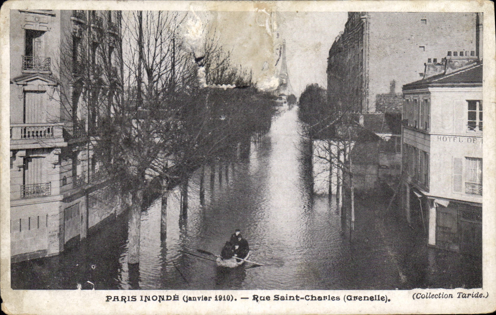 CPA Paris Inonde Janvier 190 rue Saint Charles Grenelle 