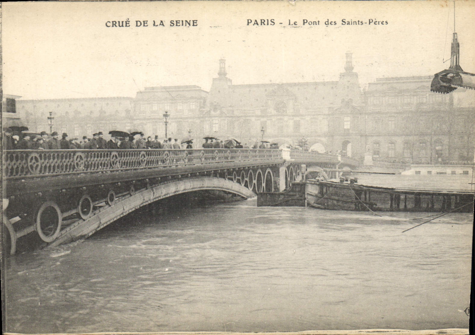 Crue de la Seine — Paris - Le Pont des Saints-Pères — Cruée de la Seine