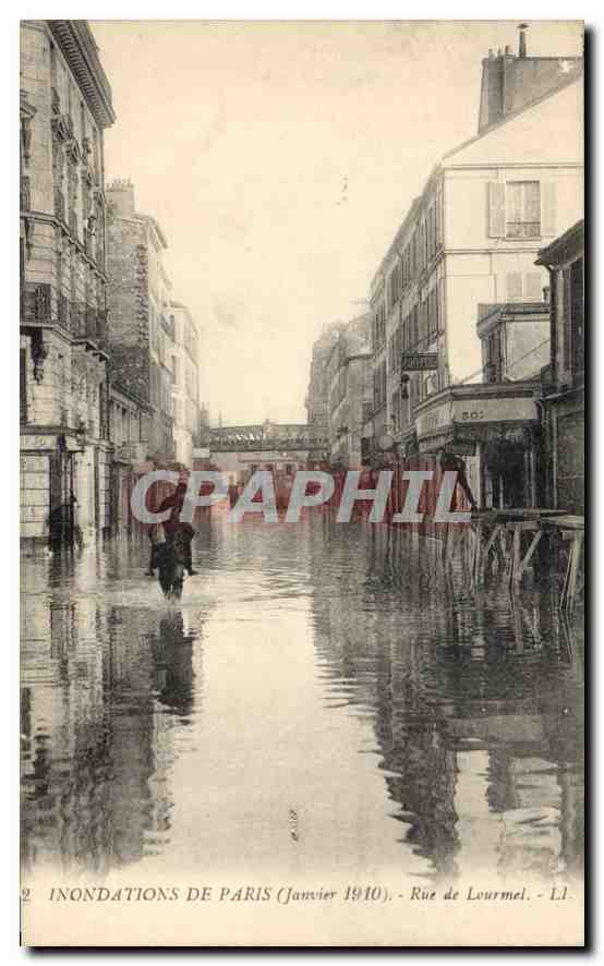 CPA Inondations de Paris Janvier 1910 rue de Lourmel 