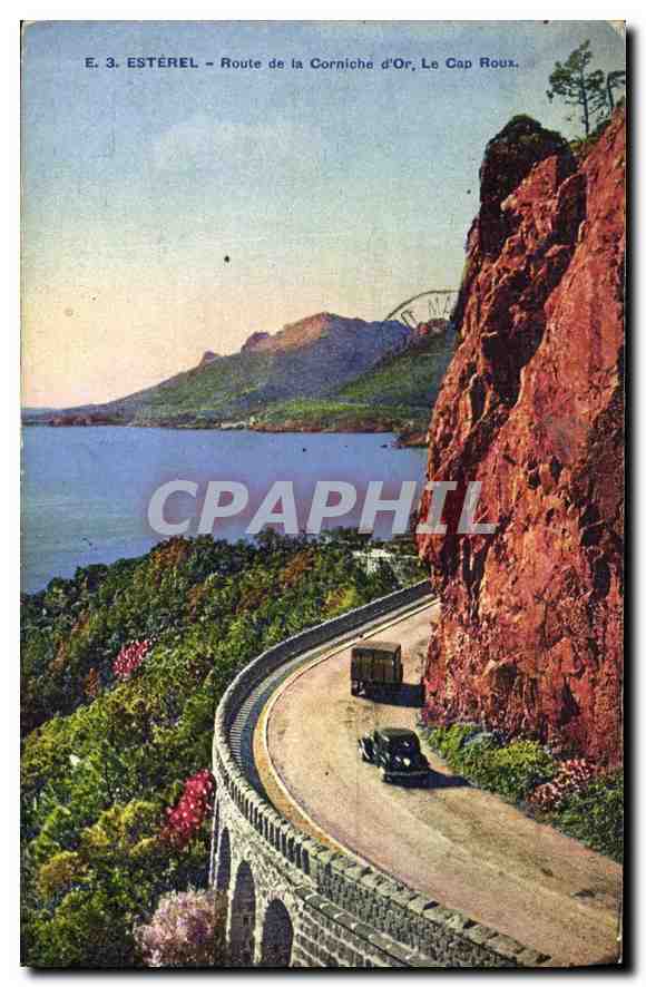 CPA Esterel Route de la Corniche d'Or le Cap Roux 