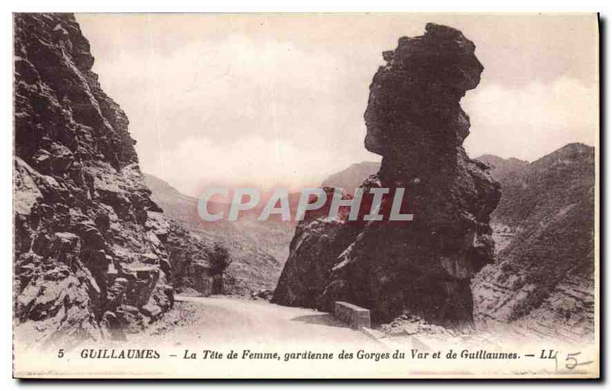 CPA Guillaumes la tete de Femme Gardienne des Gorges du Var et de Guillaumes 