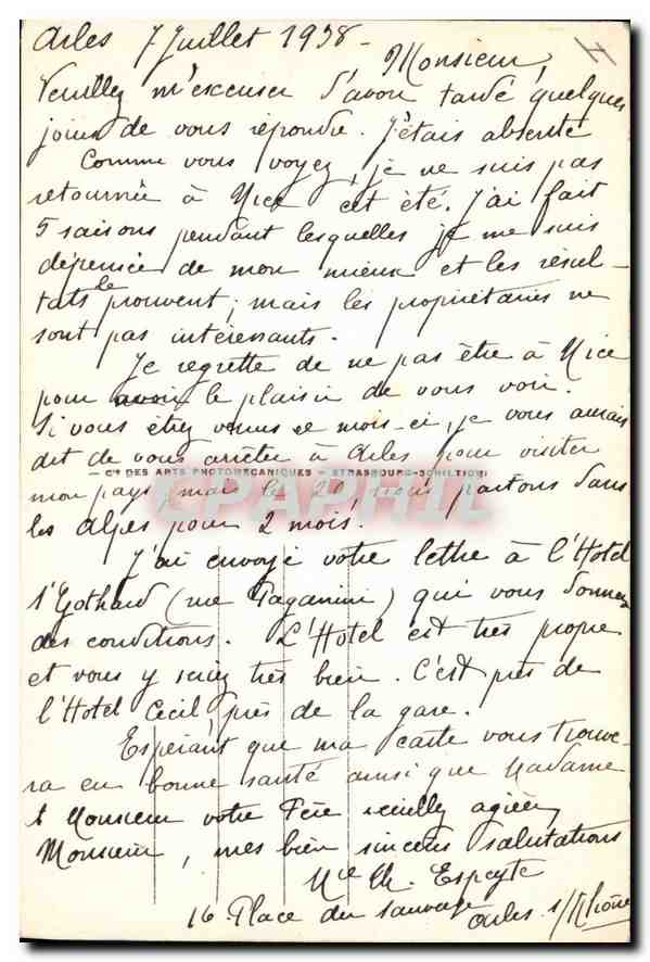 CPA Arles Amphitheatre Romain vue exterieure  — Verso