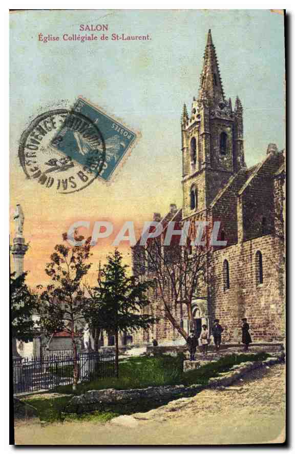 CPA Salon Eglise Collegiale de St Laurent 