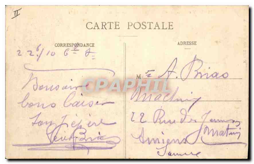 CPA Chambery Savoie vue generale le Mont Nivolet  — Rückseite