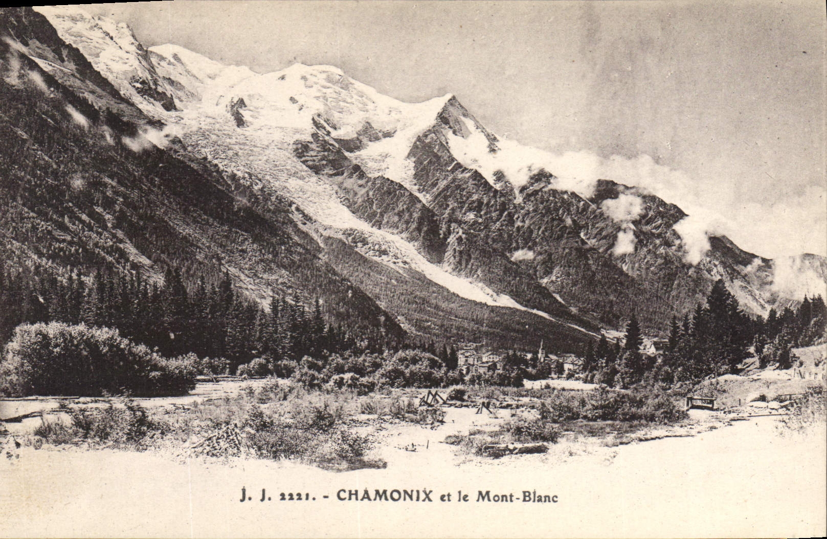 Chamonix und der Mont-Blanc — Panoramablick — J.J. n° 2221