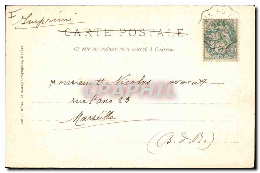 Pont Sainte-Marie — Route de Chamonix — J.J. 529 — Rückseite