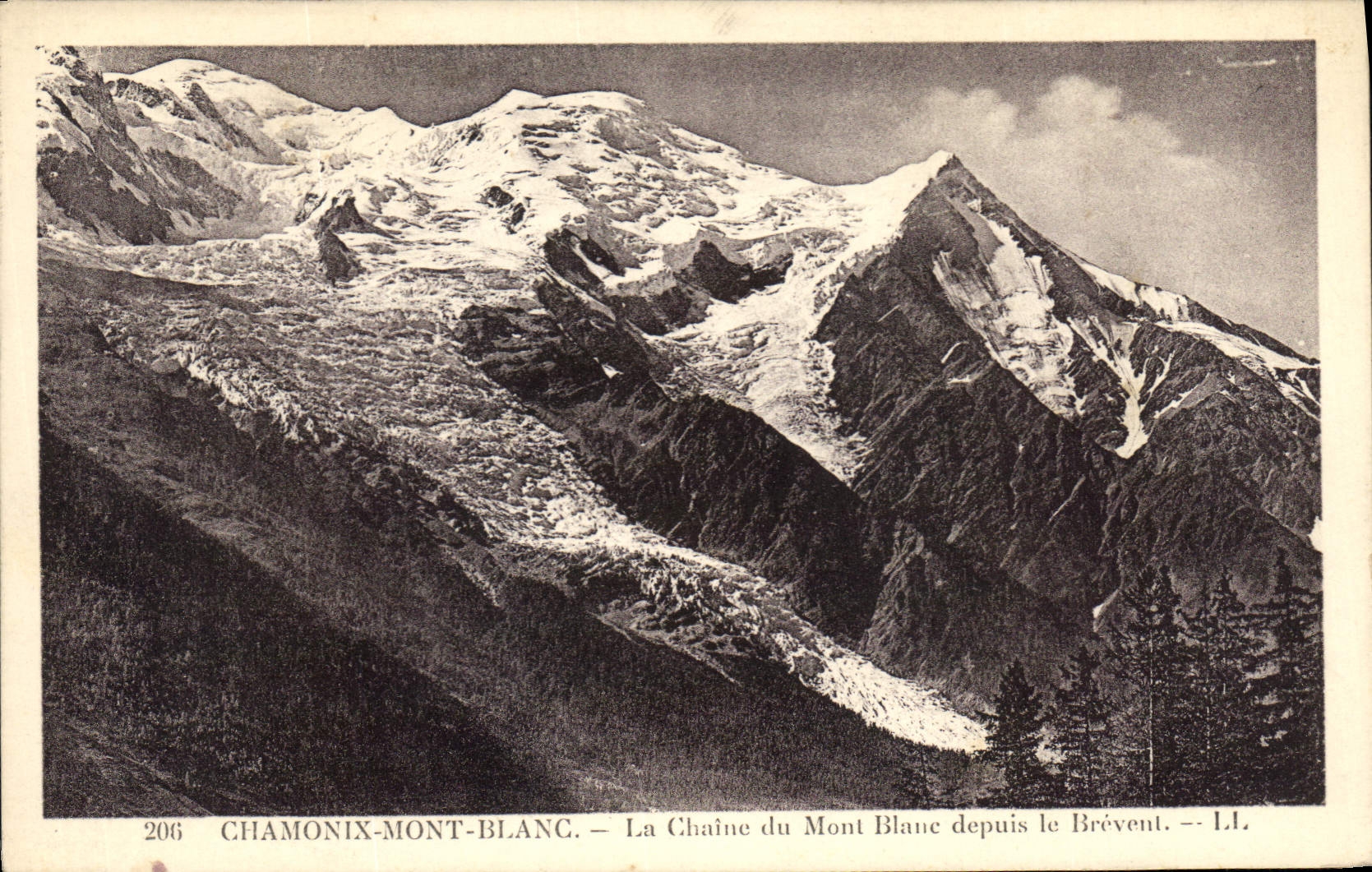 Chamonix-Mont-Blanc — La Chaîne du Mont Blanc depuis le Brévent — L.I.