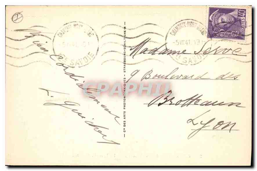 Chamonix-Mont-Blanc — Le bois du Bouchet — LL. — Rückseite