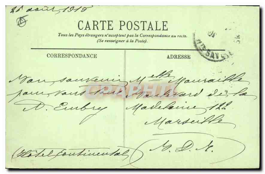 CPA Evian les Bains Savoy hotel et l'Etablissement Thermal  — Verso