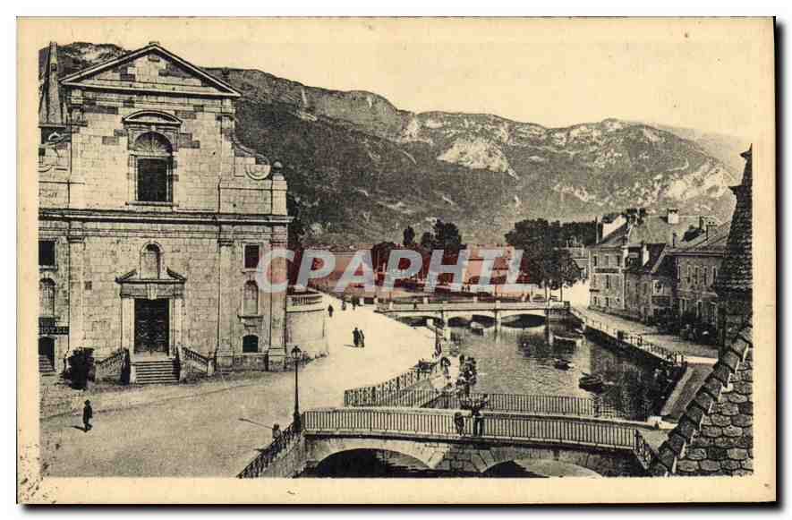 Église Saint-François et les Canaux — Annecy — Éditeur Lévy & Neudrén, N°32
