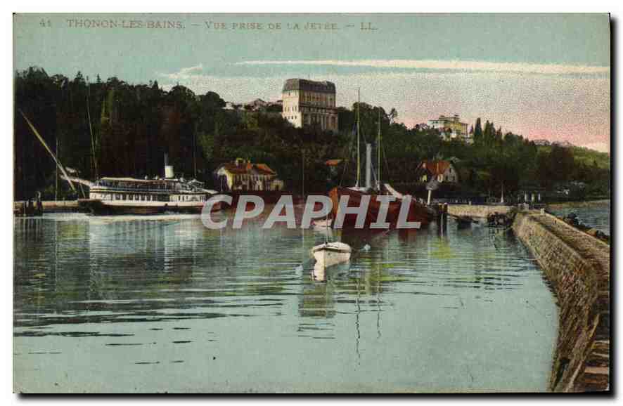 Thonon-les-Bains — Vue prise de la jetée — LL