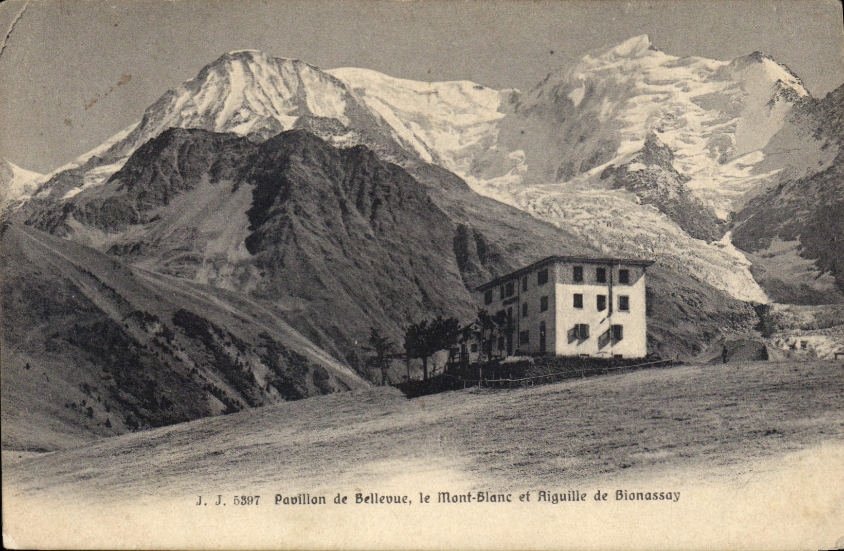 CPA Pavillon de Bellevue le Mont Blanc et Aiguille de Bionnassay 