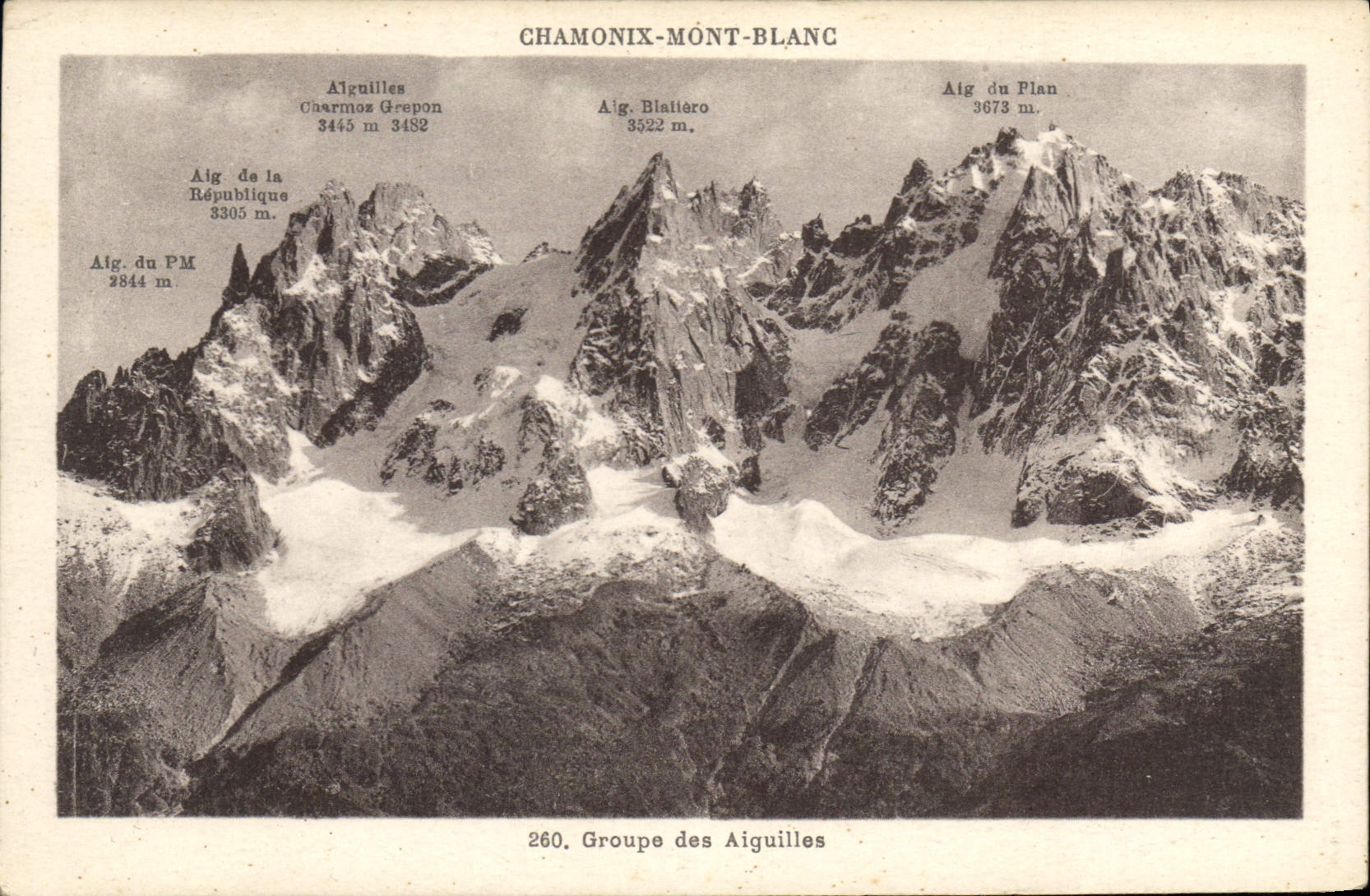 Groupe des Aiguilles — Chamonix-Mont-Blanc — Gay-Couillet, phot. Chamonix-Mont-Blanc, n° 260