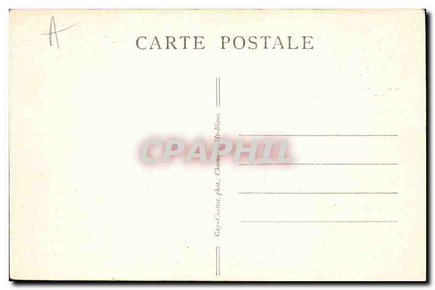 Groupe des Aiguilles — Chamonix-Mont-Blanc — Gay-Couillet, phot. Chamonix-Mont-Blanc, n° 260 — Verso