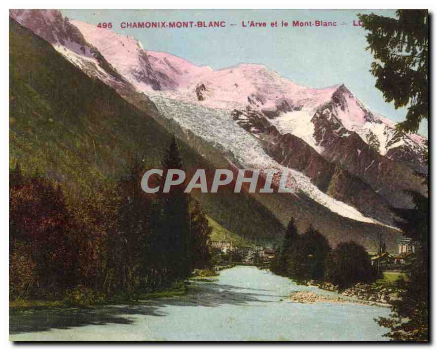 Chamonix-Mont-Blanc — L'Arve et le Mont-Blanc — LL — n°496