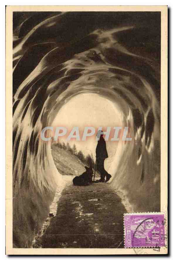 CPA Chamonix Mont Blanc Haute Savoie la Grotte du Glacier des Bossons 