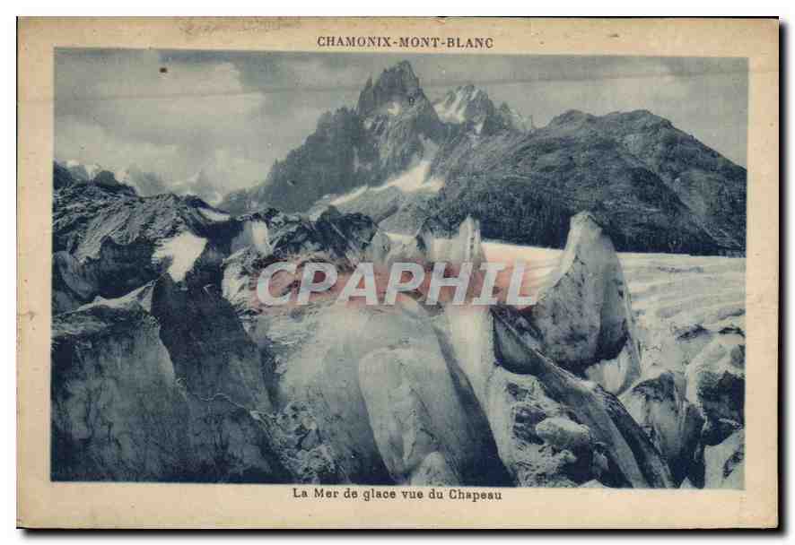 Chamonix-Mont-Blanc — La Mer de glace vue du Chapeau — G. Tairras, phot.édit. Chamonix-Mont-Blanc