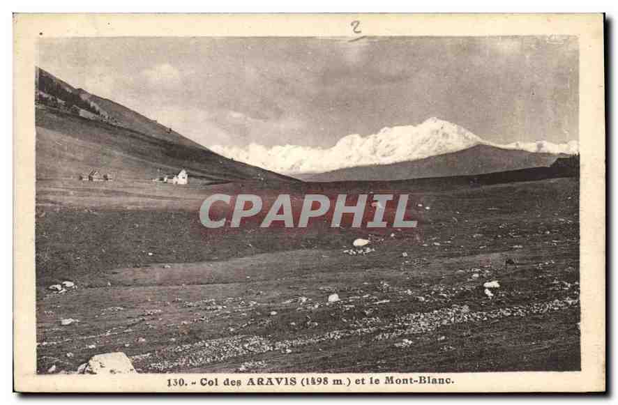 Col des Aravis (1898 m.) und Mont Blanc — L. Morand, phot. (Hauts-Alpes) — Nr. 130
