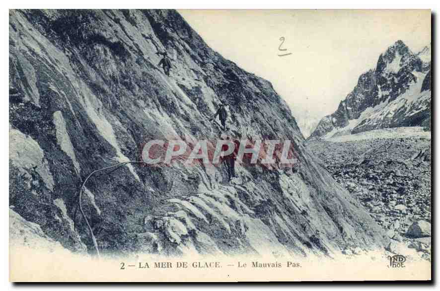 La Mer de Glace — Le Mauvais Pas — ND Phot.