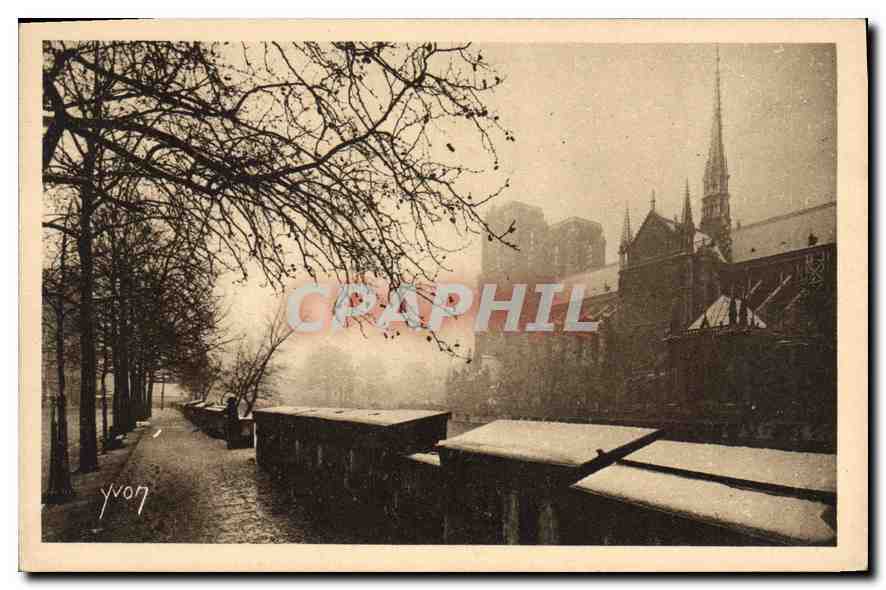 CPA Paris en Flanant Notre Dame un matin d'hiver 