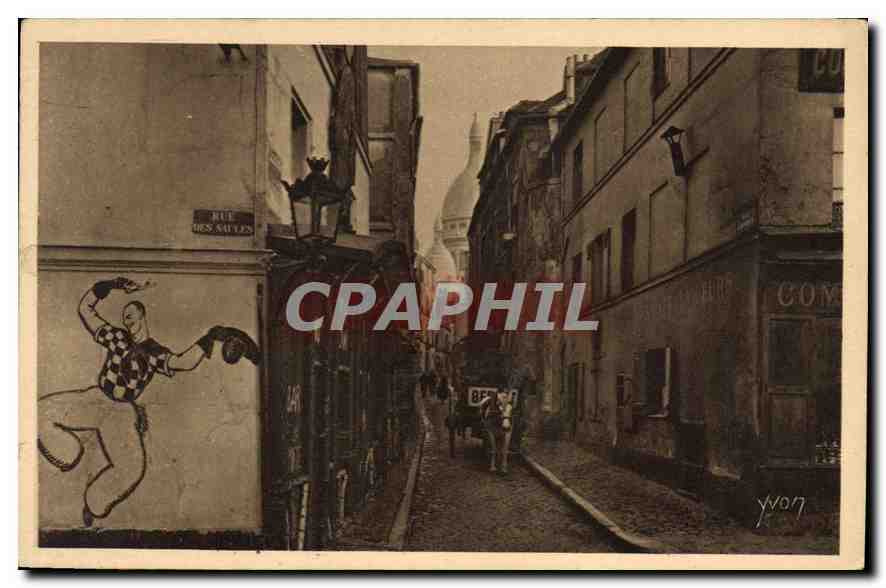 CPA Paris en Flanant Montmartre La Rue Saint Rustique 