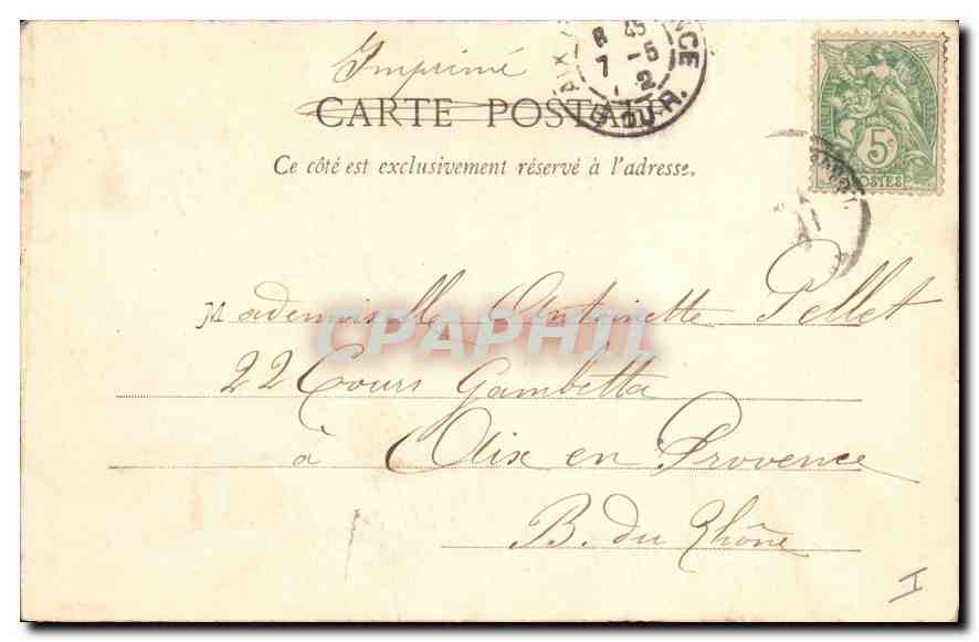 CPA Aix les Bains Nouvelle Eglise  — Verso
