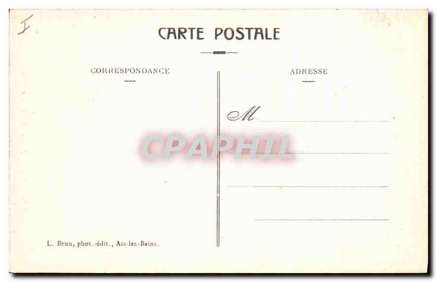 CPA Aix les Bains Pont de l'Abime a Cusy  — Verso