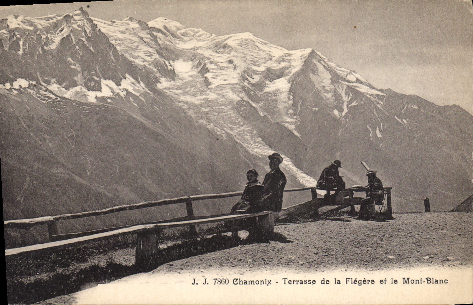 Terrasse de la Flégère et le Mont-Blanc — Chamonix — J. J. 7860