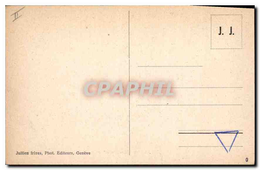 Terrasse de la Flégère et le Mont-Blanc — Chamonix — J. J. 7860 — Verso