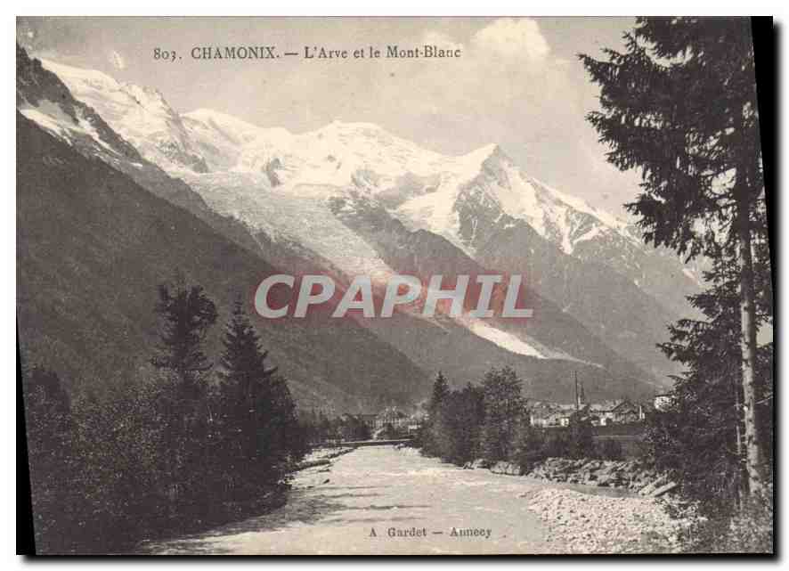 Chamonix — Der Arve und der Mont-Blanc — A. Gardet — Annecy