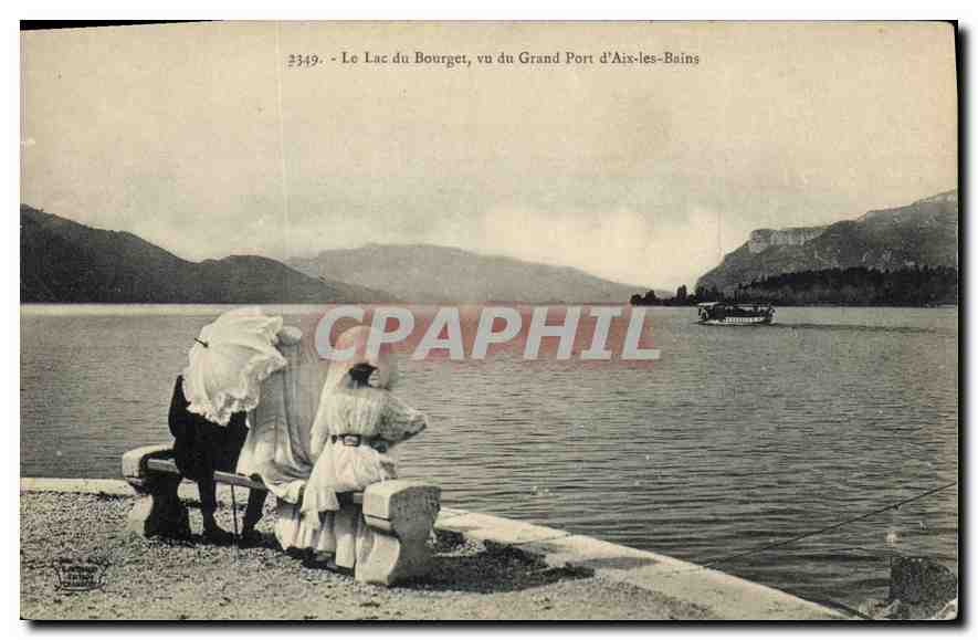 CPA Le lac du Bourget vu du Grand Port d'Aix les Bains 