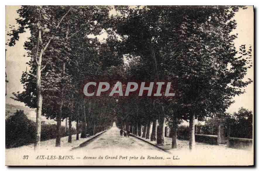 CPA Aix les Bains Avenue de Grand Port prise du Rondeau 