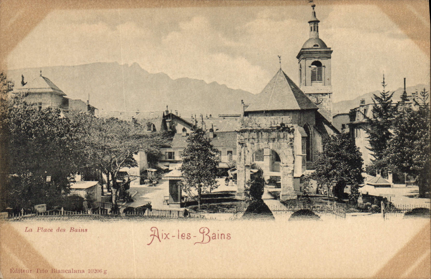 CPA Aix les Bains La Place des Bains 