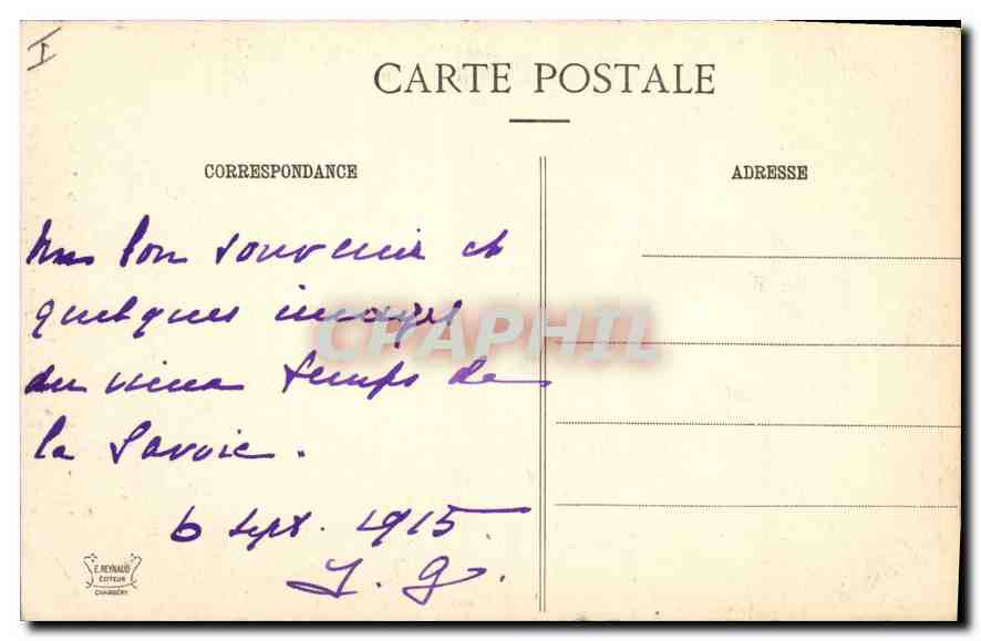 CPA Chambery La Sainte Chapelle Vitraux Le Saint Suaire — Verso