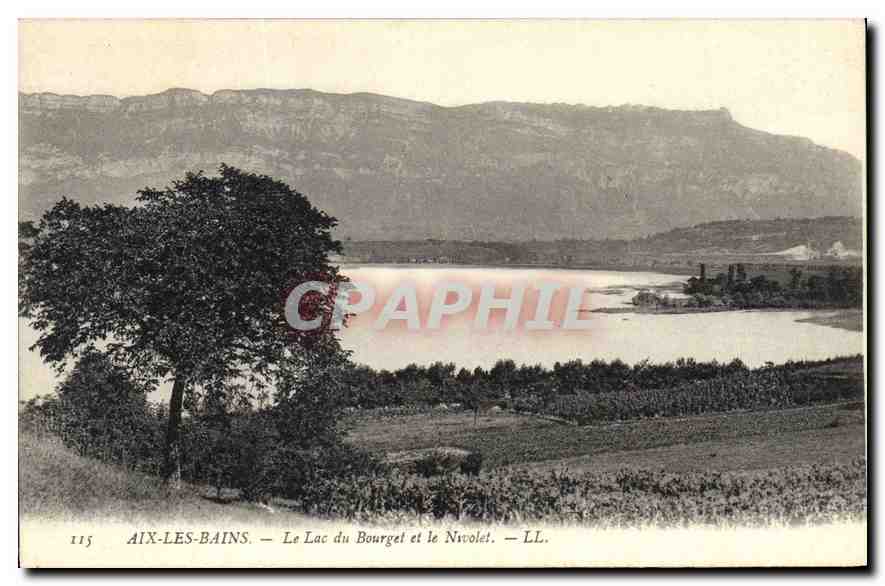 CPA Aix les Bains Le Lac du Bourget et le Novolet 