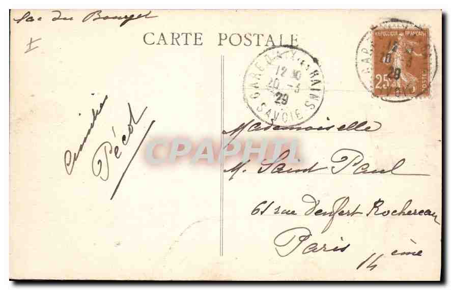 CPA Aix les Bains Savoie Le Grand Port  — Rückseite