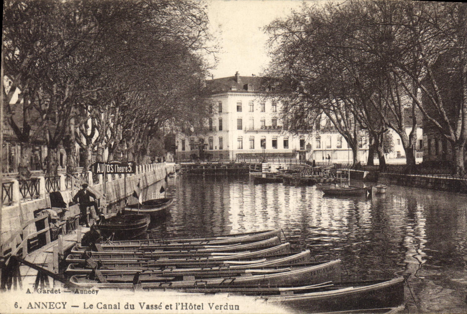 ANNECY — Le Canal du Vassé et l'Hôtel Verdun — A. Gardet — Annecy