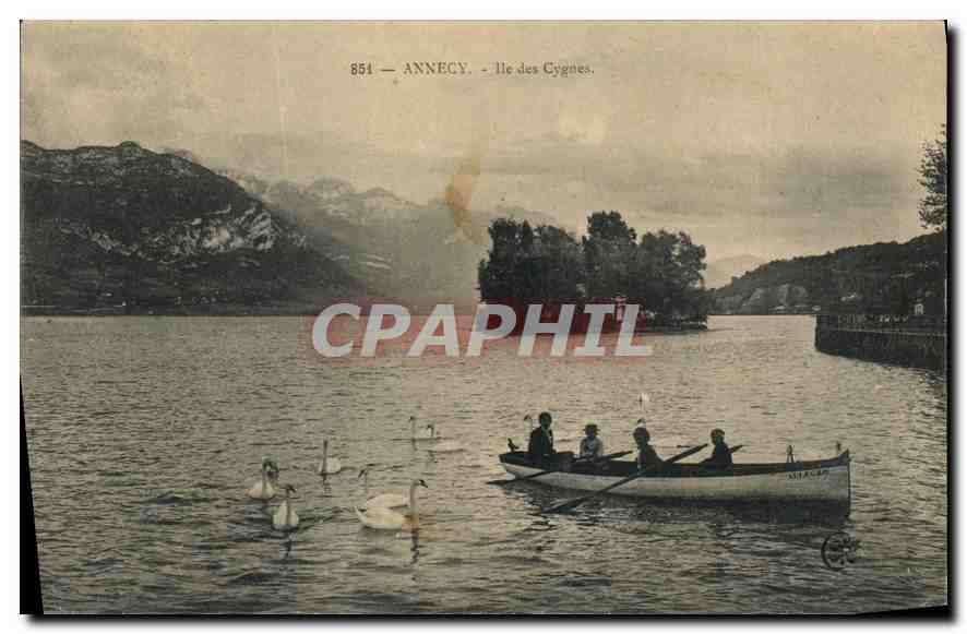 Annecy — Île des Cygnes — Éditeur anonyme, n° de série 851