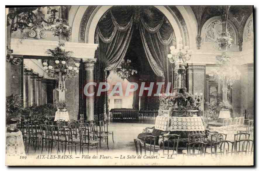 CPA Aix les Bains Villa des Fleurs La Salle de Concert 