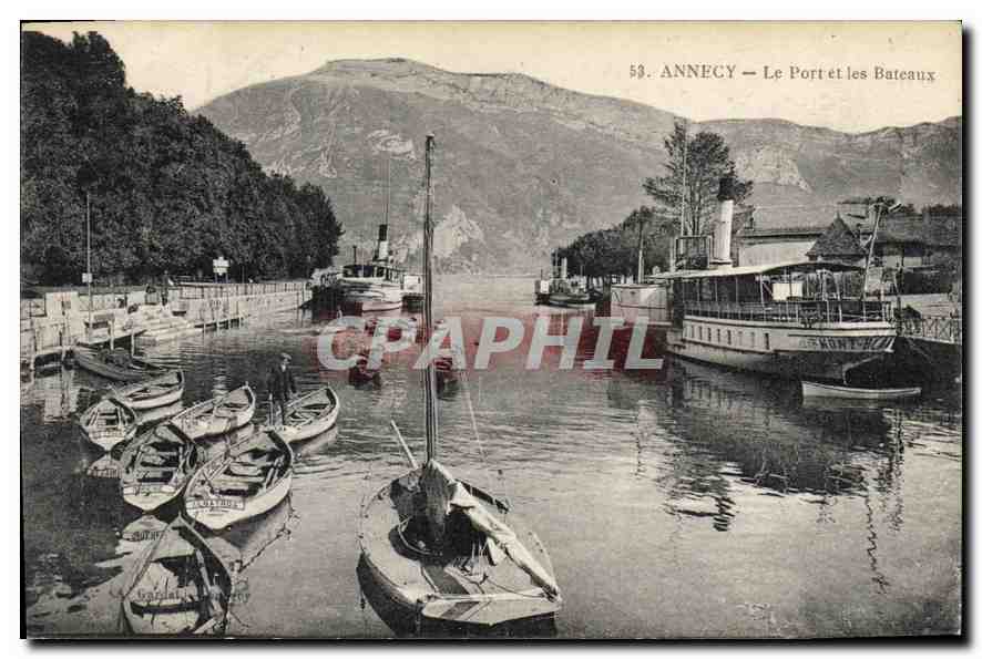 Annecy — Le Port et les Bateaux — Éditeur : Warndt & Compagny, n° 59