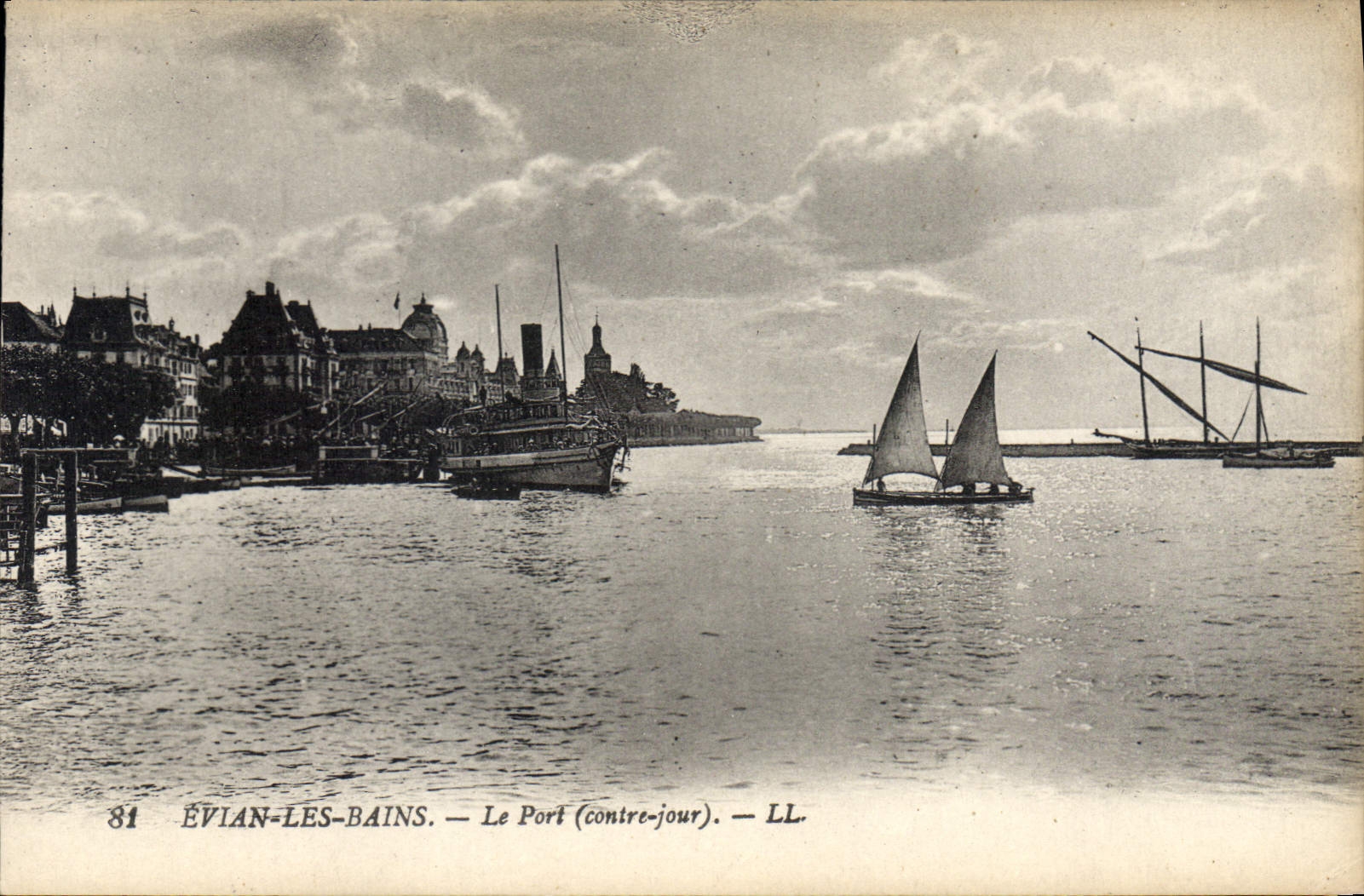ÉVIAN-LES-BAINS — Le Port (contre-jour) — LL