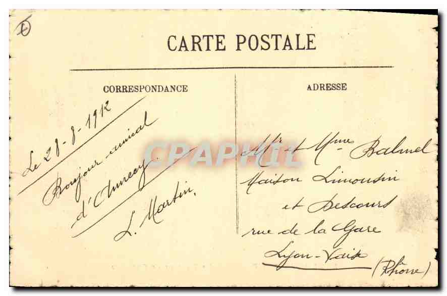 Lac d'Annecy — Duingt — Le Port et Le Château — Éditeur : 166 — Rückseite