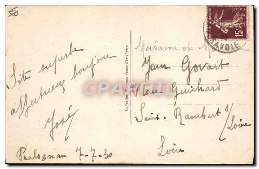 Pralognan-la-Vanoise — Vue générale et le Grand Marchet — La Savoie Pittoresque — Verso
