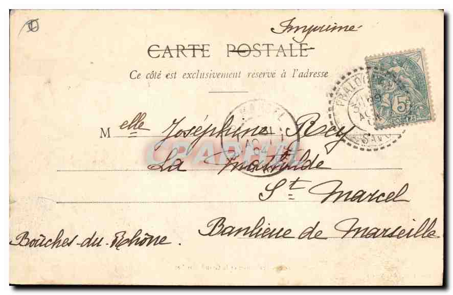 CPA Pralognan et le Grand Marchet  — Rückseite