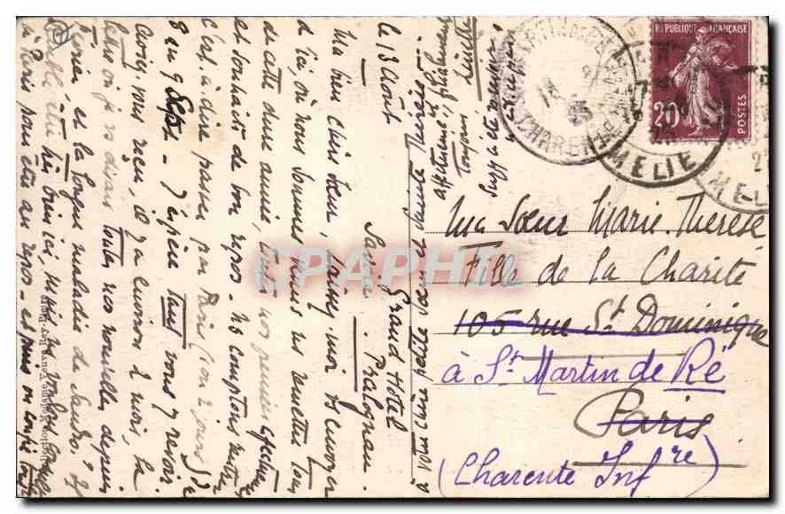 CPA Pralognan la Vanoise Vue generale et le Grand Marchet  — Rückseite