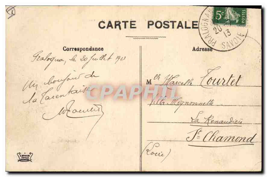 CPA La Grande Casse Vue de Pralognan  — Verso