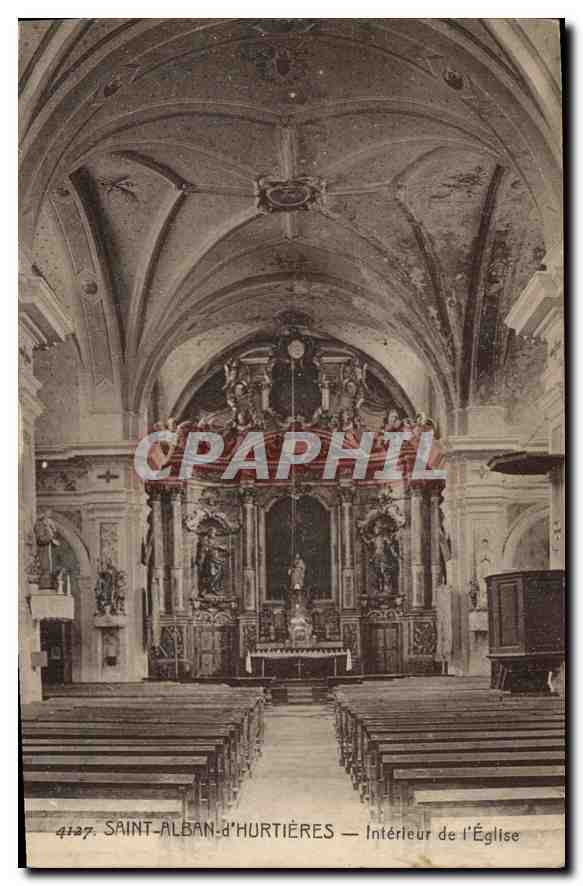 CPA Saint Alban d'Hurtieres Interieur de l'Eglise 