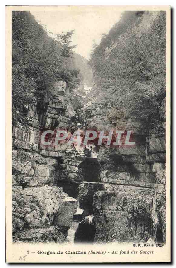 CPA Gorges de Chailles Savoie Au fond des Gorges 